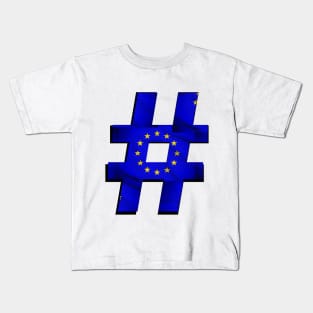 Hashtag Flag - EU - design 2 Kids T-Shirt